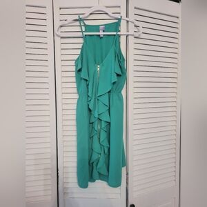 Alya Turquoise Ruffle Mini Dress